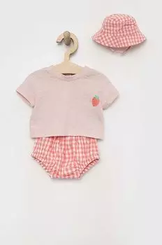 Хлопковый детский комплект GAP, розовый