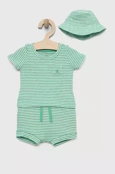 Хлопковый детский комплект GAP, зеленый