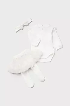 Хлопковый детский комплект Mayoral Newborn, бежевый