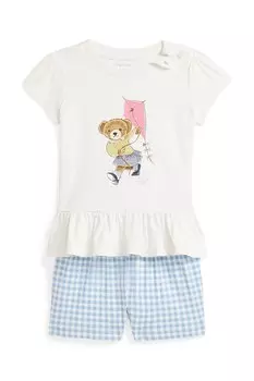 Хлопковый детский комплект Polo Ralph Lauren, синий