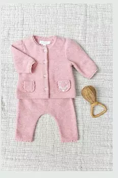 Хлопковый детский комплект Tartine Et Chocolat, розовый