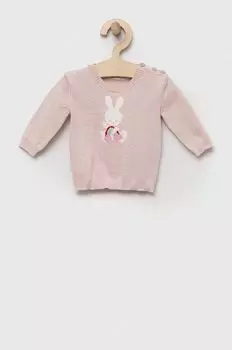 Хлопковый детский свитер United Colors of Benetton, бежевый