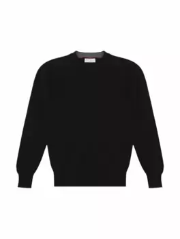 Хлопковый джемпер Brunello Cucinelli, черный