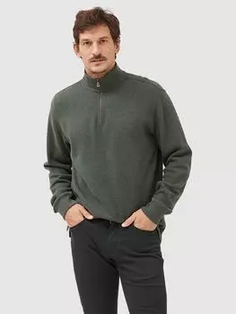 Хлопковый джемпер на молнии Alton Ave с воротником-стойкой Rodd & Gunn, лес