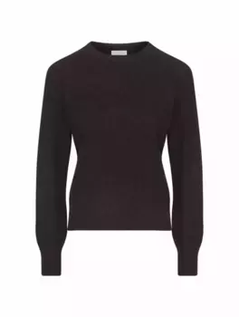 Хлопковый джемпер с цепью мониль Brunello Cucinelli, серый
