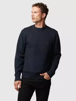 Хлопковый джемпер с круглым вырезом Rodd & Gunn, сапфир