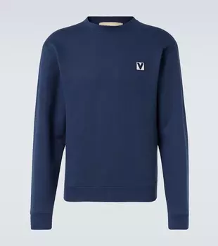 Хлопковый джерси свитшот VLogo Valentino, Blu