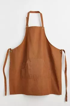 Хлопковый фартук H&M, коричневый