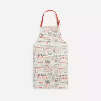 Хлопковый фартук Ингредиенты El Corte Ingls, разноцветный