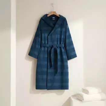 Хлопковый халат 300 гр/м2 Striped Basics El Corte Ingls, морской