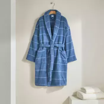 Хлопковый халат 380 гр/м2 Feliz 25 El Corte Ingls, синий