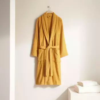 Хлопковый халат 380 гр/м2 Way Basics El Corte Ingls, горчица