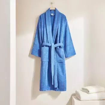 Хлопковый халат 380 гр/м2 Zafiro Basics El Corte Ingls, лазурный