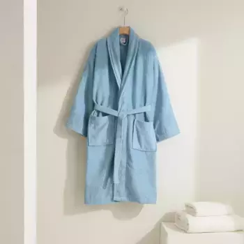 Хлопковый халат 380 гр/м2 Zafiro Basics El Corte Ingls, синий