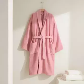 Хлопковый халат 380 гр/м2 Zafiro Basics El Corte Ingls, розовый