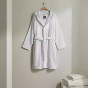 Хлопковый халат 400 гр/м2 Plain W Hugo Boss, лед