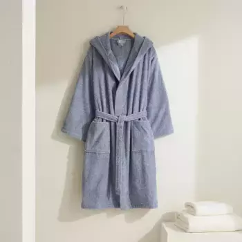 Хлопковый халат 430 гр/м2 Melange El Corte Ingls, синий