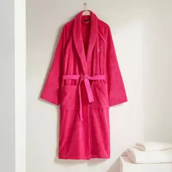 Хлопковый халат 450 гр/м2 Polo Player 24 Ralph Lauren Home, фуксия