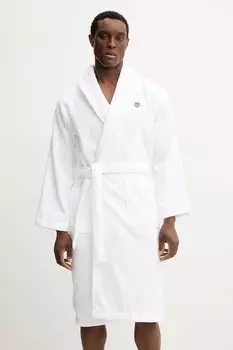 Хлопковый халат Gant, белый