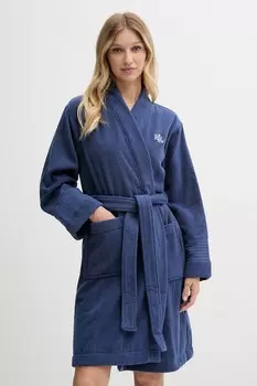 Хлопковый халат Lauren Ralph Lauren, синий