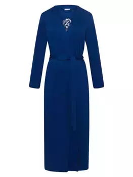 Хлопковый халат Naila Hanro, цвет deep indigo