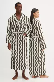 Хлопковый халат OAS, бежевый