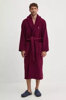 Хлопковый халат Polo Ralph Lauren, бордовый