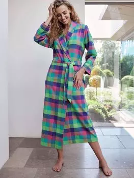 Хлопковый халат с начесом British Boxers Shire Square, яркий разноцветный