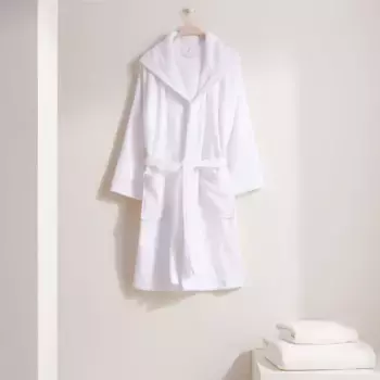 Хлопковый халат унисекс 350 г/м2 Basic - El Corte Ingls, белый