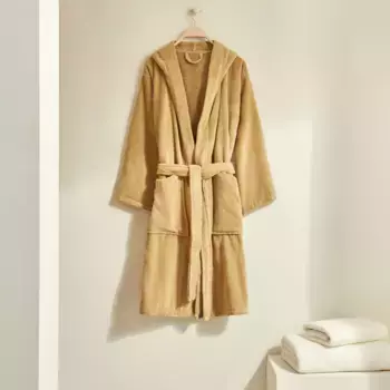 Хлопковый халат унисекс 350 г/м2 Basic - El Corte Ingls, бежевый