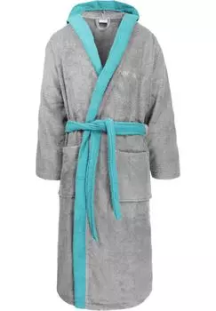 Хлопковый халат унисекс с капюшоном Измит Normani, цвет Grau/blau