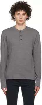 Хлопковый хенли серого цвета rag & bone