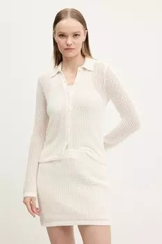 Хлопковый кардиган Abercrombie & Fitch, бежевый