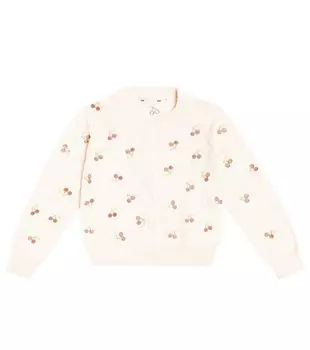 Хлопковый кардиган aizoon Bonpoint, розовый