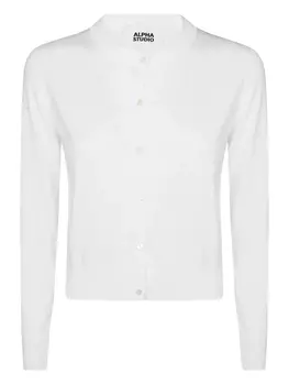 Хлопковый кардиган ALPHA STUDIO, белый