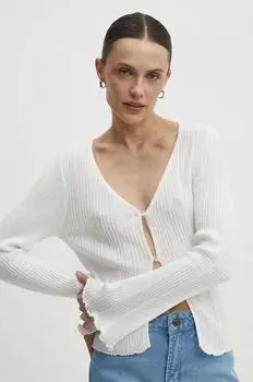 Хлопковый кардиган Answear Lab, белый