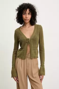 Хлопковый кардиган Answear.Lab, зеленый