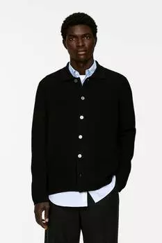 Хлопковый кардиган Arket, черный