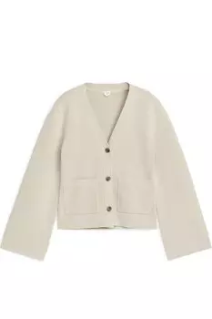 Хлопковый кардиган Arket, коричневый