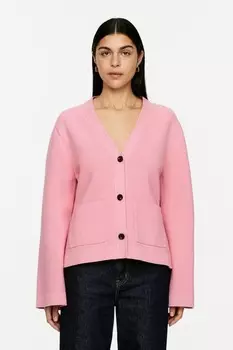 Хлопковый кардиган Arket, розовый