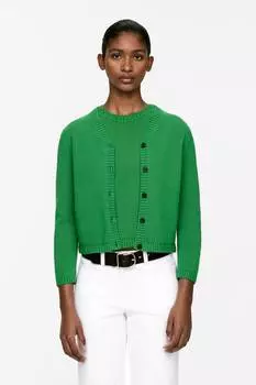 Хлопковый кардиган Arket, зеленый
