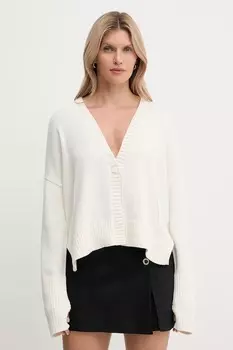Хлопковый кардиган Armani Exchange, бежевый