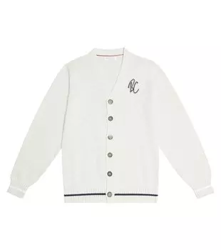 Хлопковый кардиган Brunello Cucinelli, белый