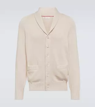 Хлопковый кардиган Brunello Cucinelli, бежевый