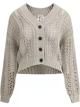 Хлопковый кардиган Brunello Cucinelli, нейтральный