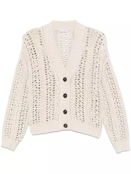 Хлопковый кардиган Brunello Cucinelli, нейтральный
