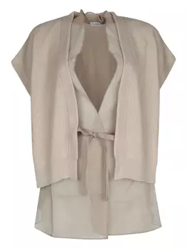 Хлопковый кардиган Brunello Cucinelli, нейтральный