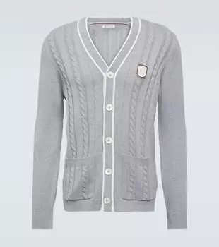 Хлопковый кардиган Brunello Cucinelli, серый