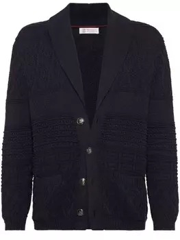 Хлопковый кардиган Brunello Cucinelli, синий
