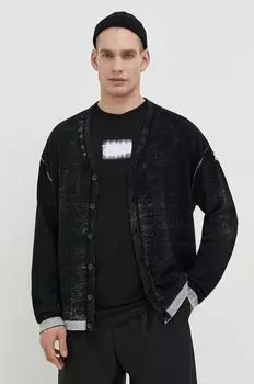 Хлопковый кардиган Diesel, черный